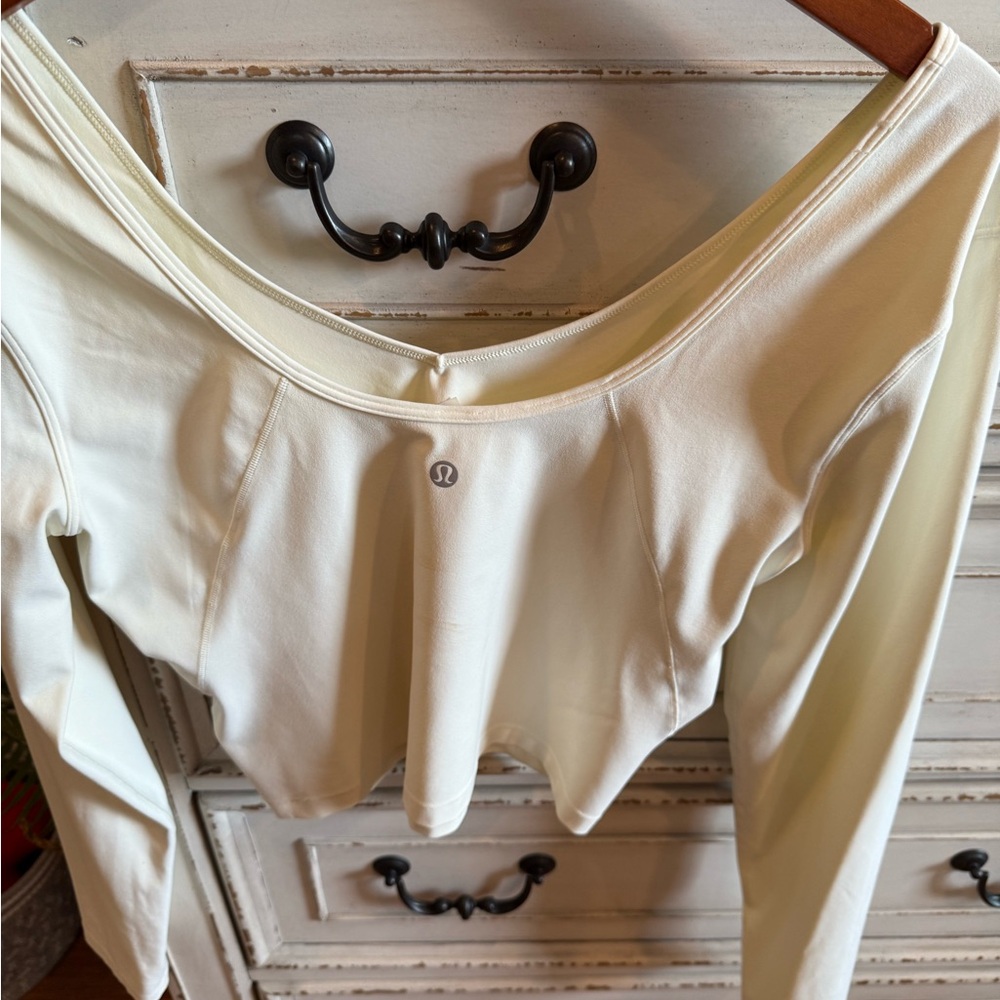 lululemon athletica Cream Crop Top